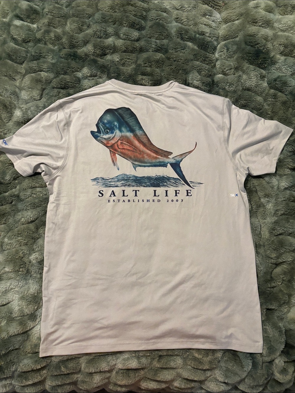 Salt Life Men's Cream Short-Sleeve Fishing T-Shirt - Mahi Mahi Graphic